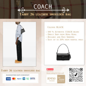 Coach Tabby Leather Shoulder Bag 26 (Black) _20005-1