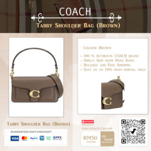 Coach Tabby Shoulder Bag (Dark Brown) _20009