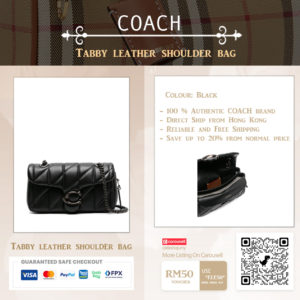 Coach Tabby leather Shoulder Bag (Black Bag) _20011
