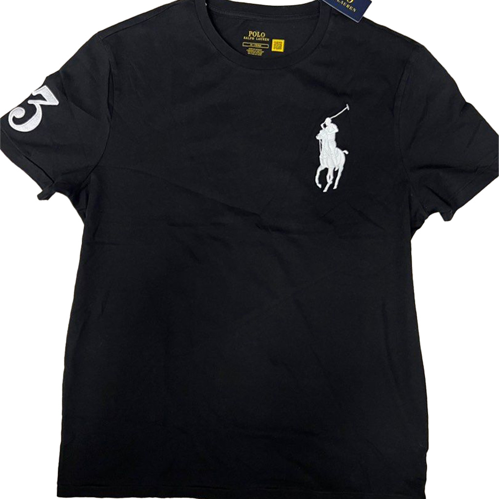 Polo Tee Ralph Lauren silky fine cotton (Black) - 30001