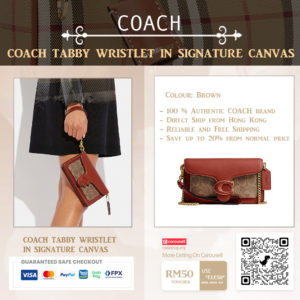Coach Tabby Wristlet In Signature Canvas _20012