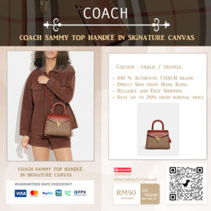 Coach Sammy Top Handle In Signature Canvas_20017